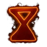 A Reaper’s Bones emissary standing among dark banners and crimson-lit skull emblems