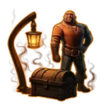 The Smugglers League Missions logo featuring a pirate map and contraband crates symbolizing secret voyages.