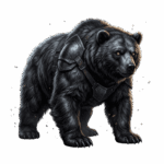 Black War Bear Mount