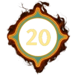 Wuthering Waves Data Bank logo with the number 20 inside, representing Data Bank level progression and collection milestones.