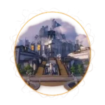 Wuthering Waves Jinzhou cityscape featuring traditional architecture and bustling streets, representing exploration and quests within this urban region.