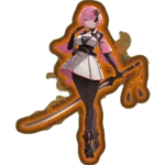 Wuthering Waves female character standing confidently with a sword beside her legs, representing Resonator leveling and character progression.