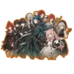 Multiple Wuthering Waves characters displayed together, showcasing different character builds and customization options.